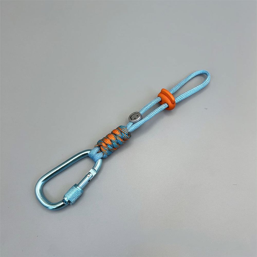 Outdoor Sport Climbing Gear - สายคล้องขวดน้ำพาราคอร์ด พร้อมคาราบิเนอร์รูปตัว D ทำจากโลหะ ใช้งานสะดวก เหมาะสำหรับกิจกรรมกลางแจ้ง