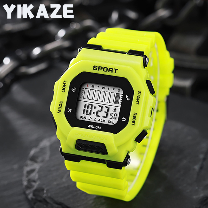 Outdoor Sports Adventure - YIKAZE ผู้ชายกีฬานาฬิกากันน้ํา LED นาฬิกาดิจิตอลนักเรียนผจญภัยกลางแจ้งแนวโน้มมัลติฟังก์ชั่นาฬิกาอิเล็กทรอนิกส์ของขวัญ