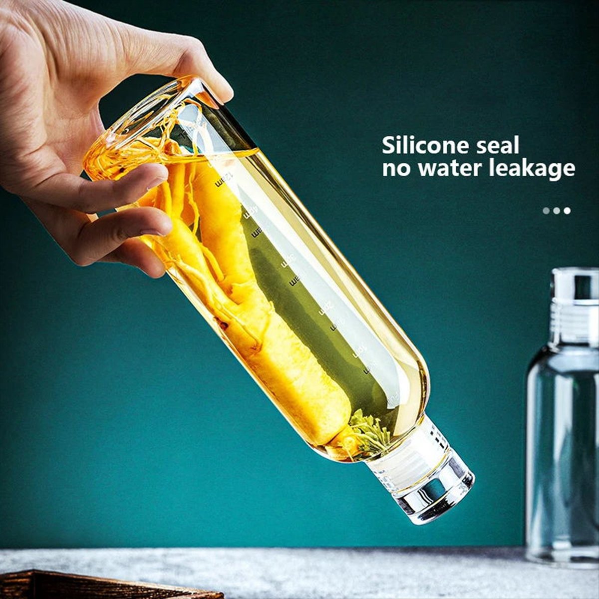 ขวดน้ำแก้วแบบพกพาขนาด 1000 มล. - Outdoor Sport Glass Water Bottle บทวิจารณ์และราคา