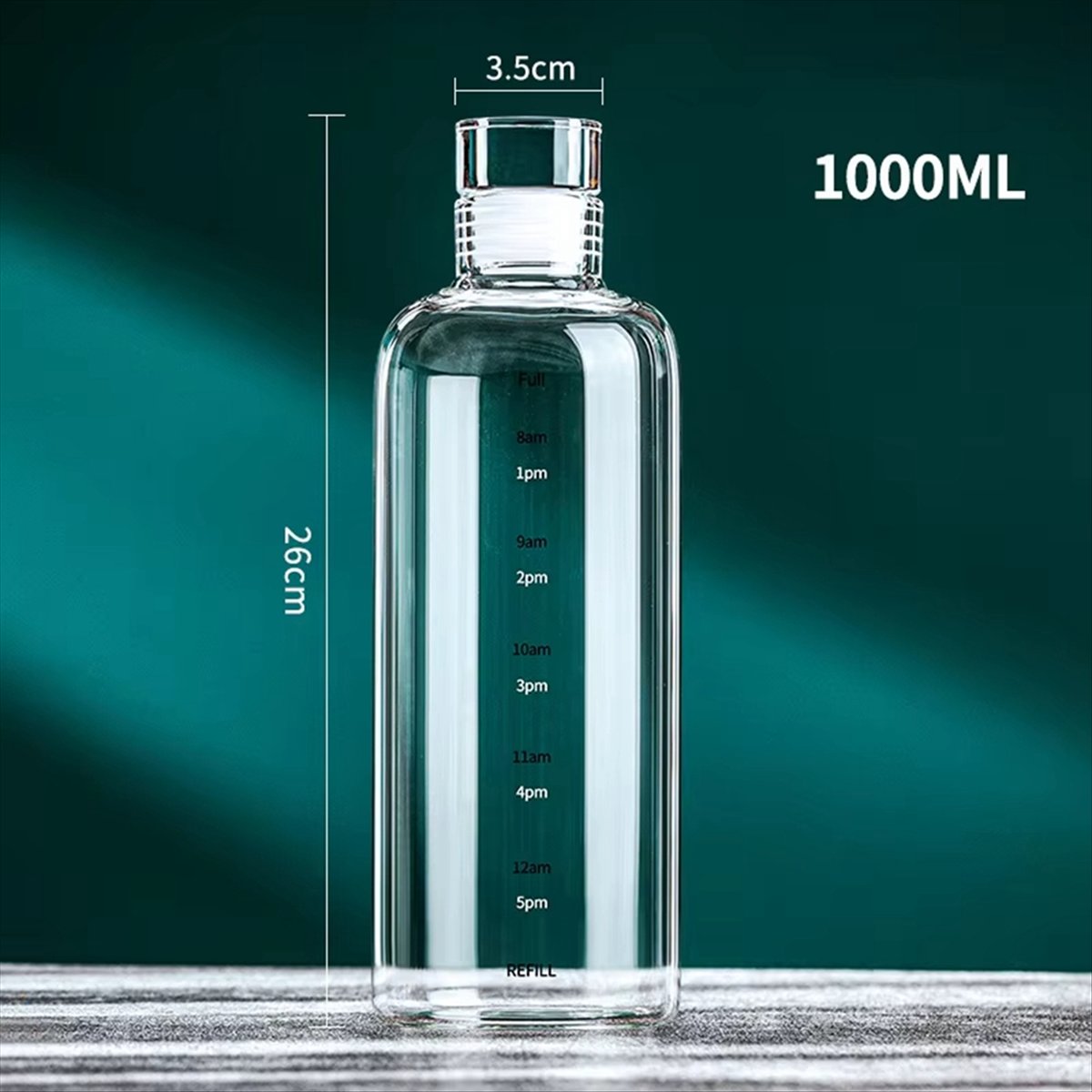 ขวดน้ำแก้วแบบพกพาขนาด 1000 มล. - Outdoor Sport Glass Water Bottle บทวิจารณ์และราคา