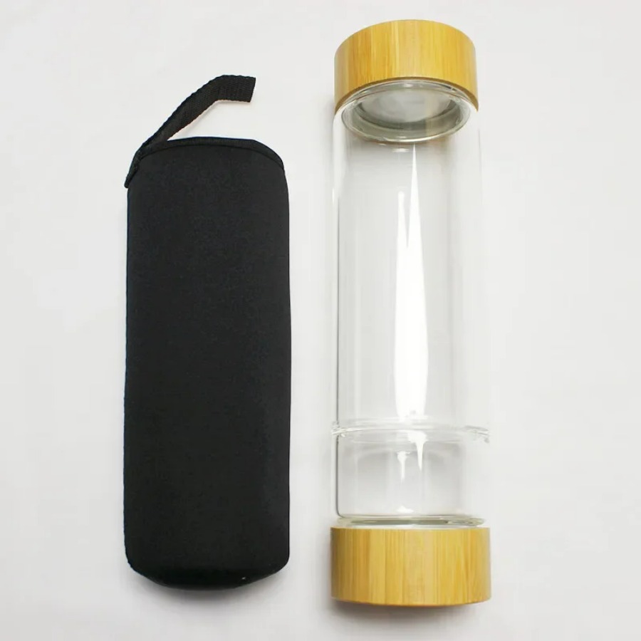 ขวดน้ำคริสตัลขนาดใหญ่จากแร่ธรร - Outdoor Sport Glass Water Bottle บทวิจารณ์และราคา