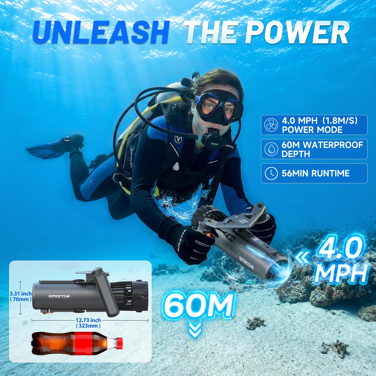 SMACO สกู๊ตเตอร์ใต้น้ำ แบบสองม - Outdoor Sports Adventure บทวิจารณ์และราคา