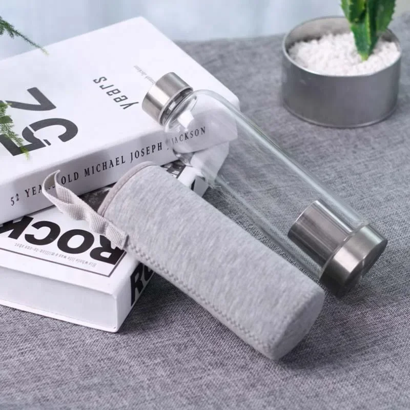 ขวดน้ำกีฬาแก้วใส ที่กรองชา แก้ - Outdoor Sport Glass Water Bottle บทวิจารณ์และราคา