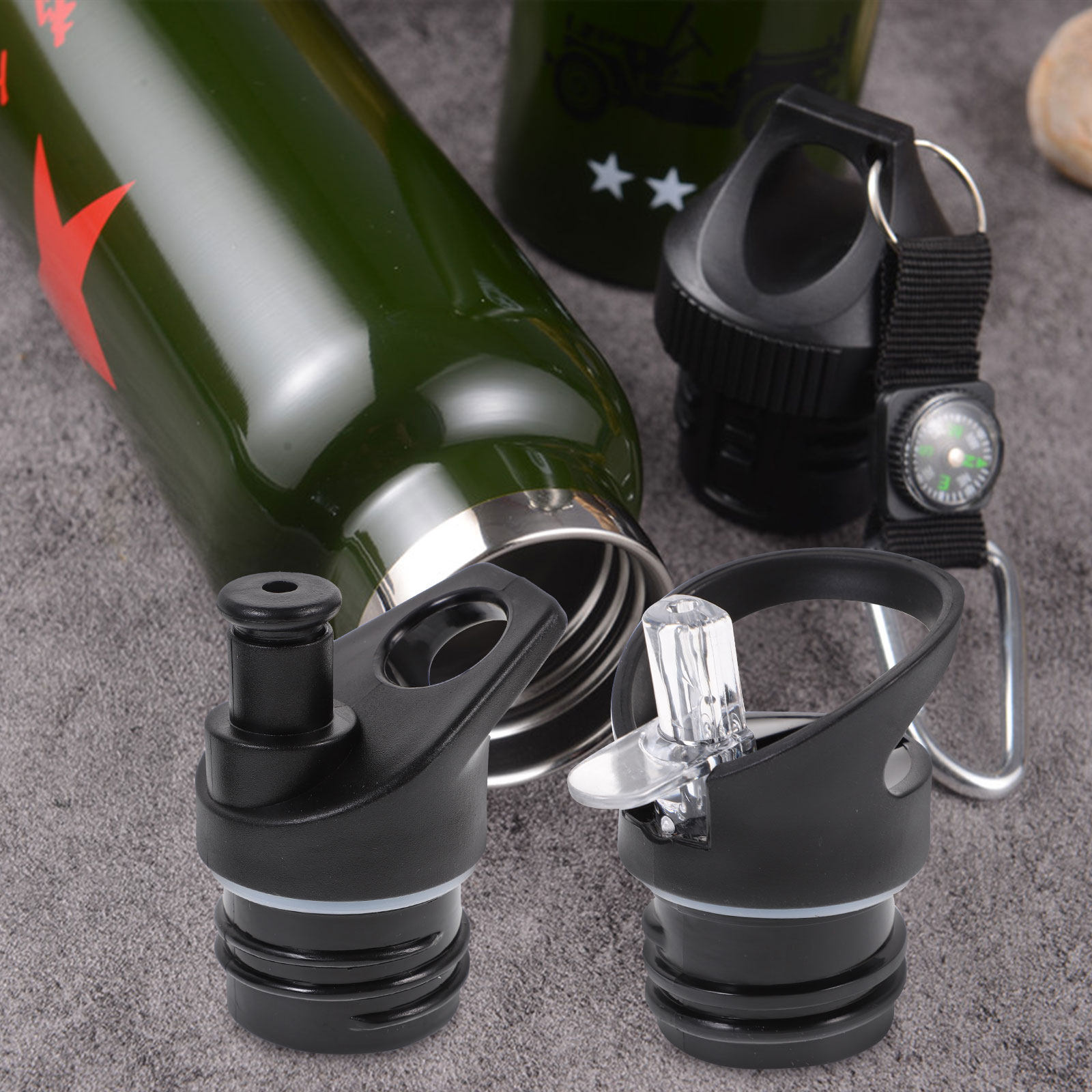 ฝาครอบหัวดูด 2 ชิ้น ฝาขวดพลาสต - Outdoor Sport Glass Water Bottle บทวิจารณ์และราคา